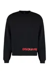 Dsquared2 Logo Detail Cotton Sweatshirt In Black