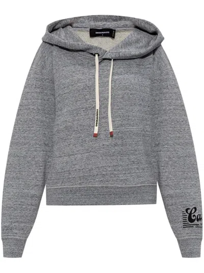 Dsquared2 Logo-detail Hoodie In Grey