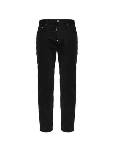 Dsquared2 Logo-detail Jeans In Black