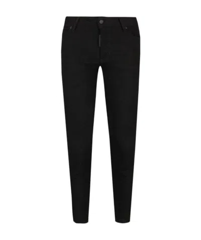 Dsquared2 Logo Detail Jeans In Black