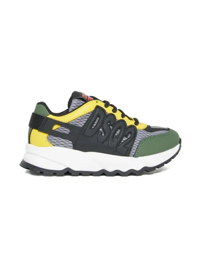 DSQUARED2 LOGO-DETAIL LACE-UP SNEAKERS