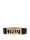 Dsquared2 Logo-detail Leather Belt In Black