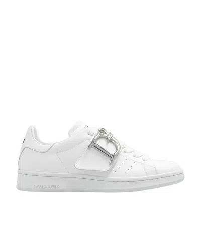 Dsquared2 Logo-detail Low-top Sneakers In White