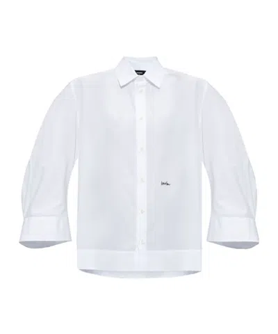 Dsquared2 Logo-detail Oversize Shirt In White