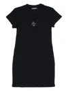 Dsquared2 Logo-detail Ribbed Dress In Black