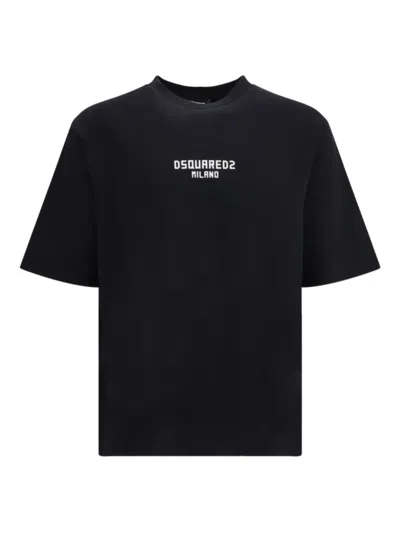 Dsquared2 Logo-detail Round-neck T-shirt In Black