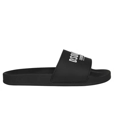 Dsquared2 Logo Detail Rubber Slides