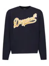 Dsquared2 Wool Pullover With Logo In Blue