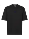 Dsquared2 Relaxed-fit Cotton T-shirt With Bold Logo Embroidery In Black