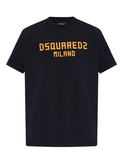 Dsquared2 Dsquared Men T-shirt With Logo In Blue