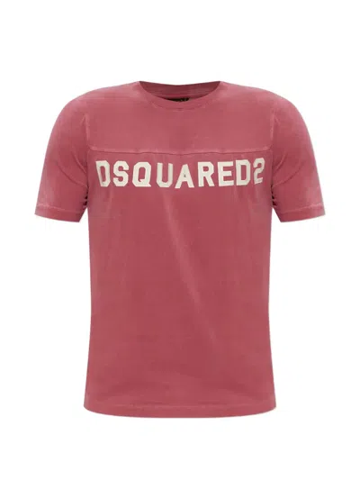 Dsquared2 Logo-detail T-shirt In Pink