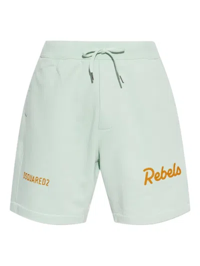 Dsquared2 Logo-detail Track Shorts In Green