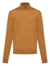 Dsquared2 Logo-detail Turtleneck Sweater In Brown