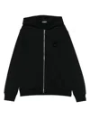 Dsquared2 Logo-detail Zip-up Hoodie In Black