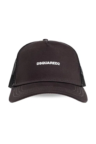 Dsquared2 Logo Detailed Baseball Cap In Black