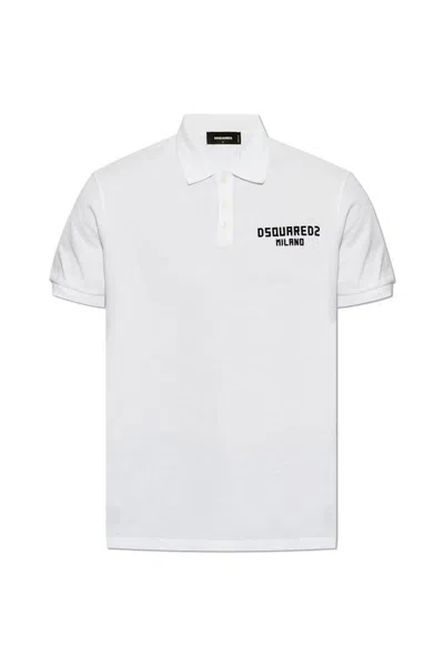 DSQUARED2 LOGO DETAILED SHORT-SLEEVED POLO SHIRT