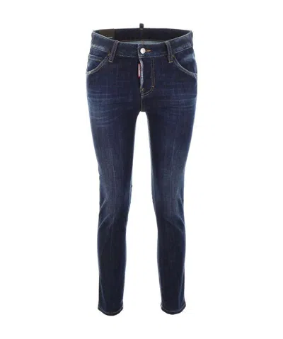 Dsquared2 Logo Details Jeans In Black