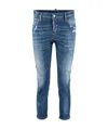 Dsquared2 Logo Details Jeans In Blue
