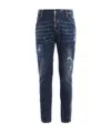 Dsquared2 Logo Details Jeans In Blue