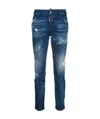 Dsquared2 Logo Details Jeans In Blue