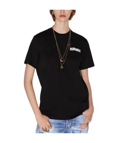 Dsquared2 Logo Details T-shirt In Black