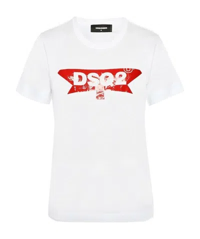Dsquared2 Logo Details T-shirt In White