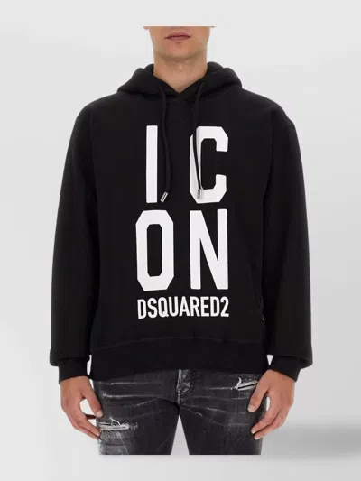 Dsquared2 Logo Drawstring Hooded Sweatshirt With Front Print