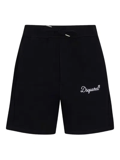 Dsquared2 Logo Drawstring Shorts In Black