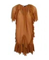 Dsquared2 Draped Midi Dress In Brown