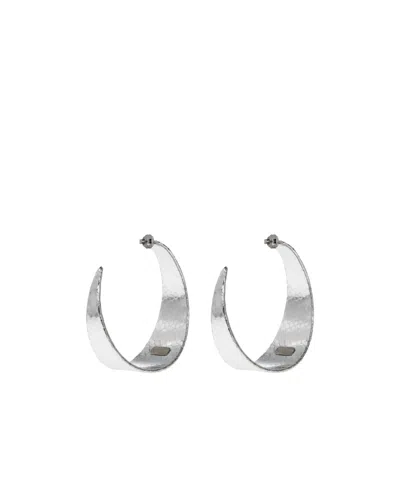 DSQUARED2 SNAKESKIN-EFFECT HOOP EARRINGS