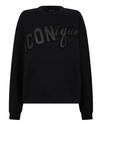 Dsquared2 Logo-embellihment Sweatshirt In Black