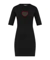 Dsquared2 Logo-embellished Cotton Mini Dress In Black