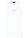 Dsquared2 Logo-embellished Cotton Mini Dress In White