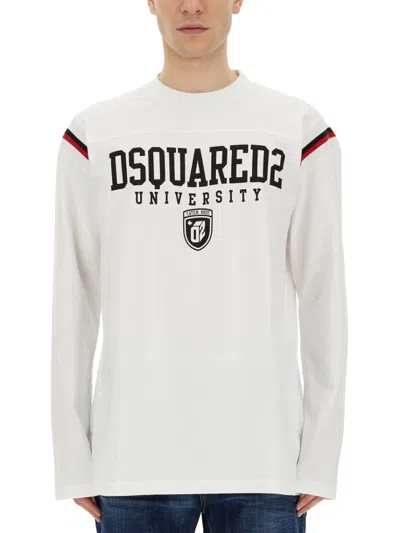 DSQUARED2 LOGO-EMBELLISHED COTTON SWEATSHIRT