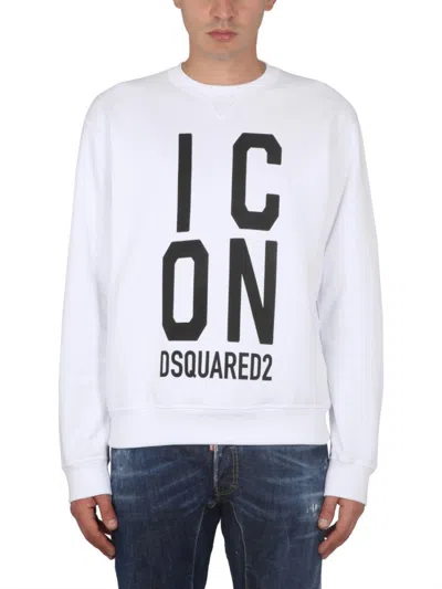DSQUARED2 LOGO-EMBELLISHED COTTON SWEATSHIRT