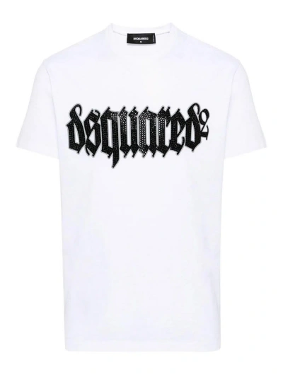 Dsquared2 Logo-embellished Cotton T-shirt In White