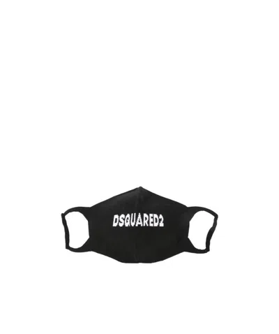 Dsquared2 Logo-embellished Face Mask In Black