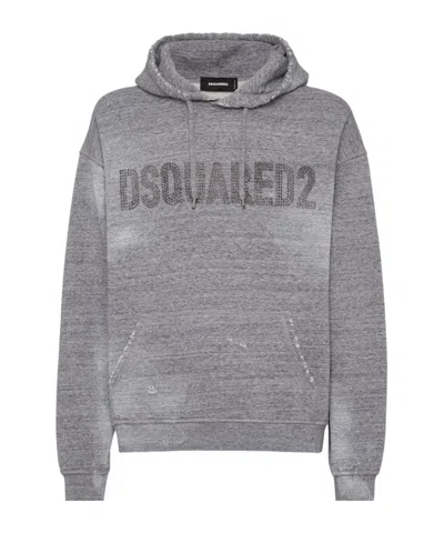 DSQUARED2 DSQUARED2 DISTRESSED DRAWSTRING HOODIE