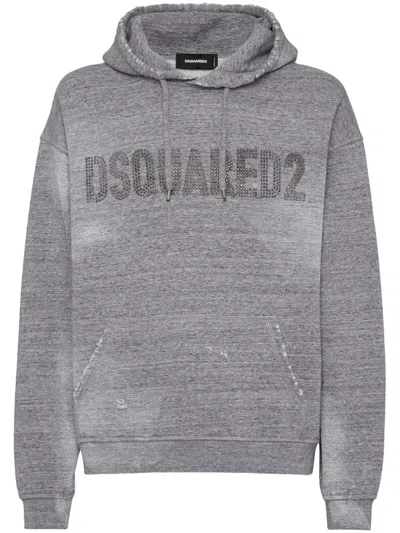DSQUARED2 LOGO-EMBELLISHED HOODIE