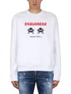 Dsquared2 Arcade Twins-print Sweatshirt In White