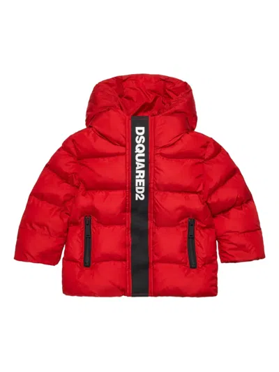 Dsquared2 Babies' Logo-embossed Jacket In Red