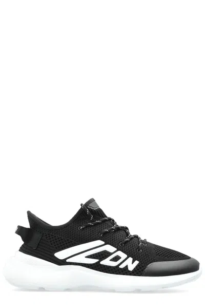 Dsquared2 Logo-embossed Lace-up Sneakers In Black