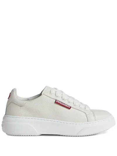 DSQUARED2 LOGO-EMBOSSED LACE-UP SNEAKERS