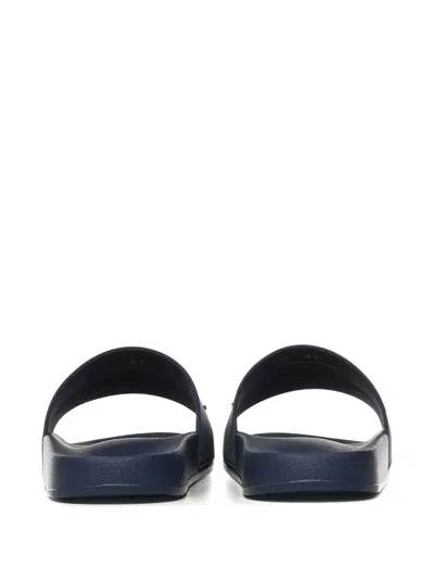 Dsquared2 Logo-embossed Slides In Blue