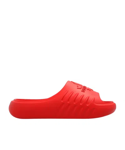 Dsquared2 Logo-embossed Slides In Red