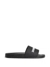Dsquared2 Logo Slide Sandal Open Toe Flat Sole In Black