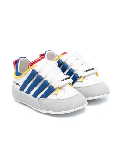 Dsquared2 Babies' Logo-embossed Sneakers In White
