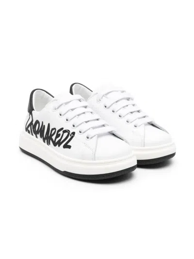 DSQUARED2 LOGO-EMBOSSED SNEAKERS