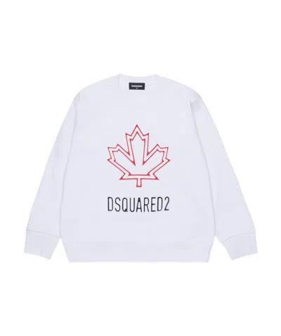 Dsquared2 Logo-embossed Sweatshirt In White