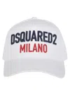 Dsquared2 Logo Embroidered Baseball Cap In Bianco